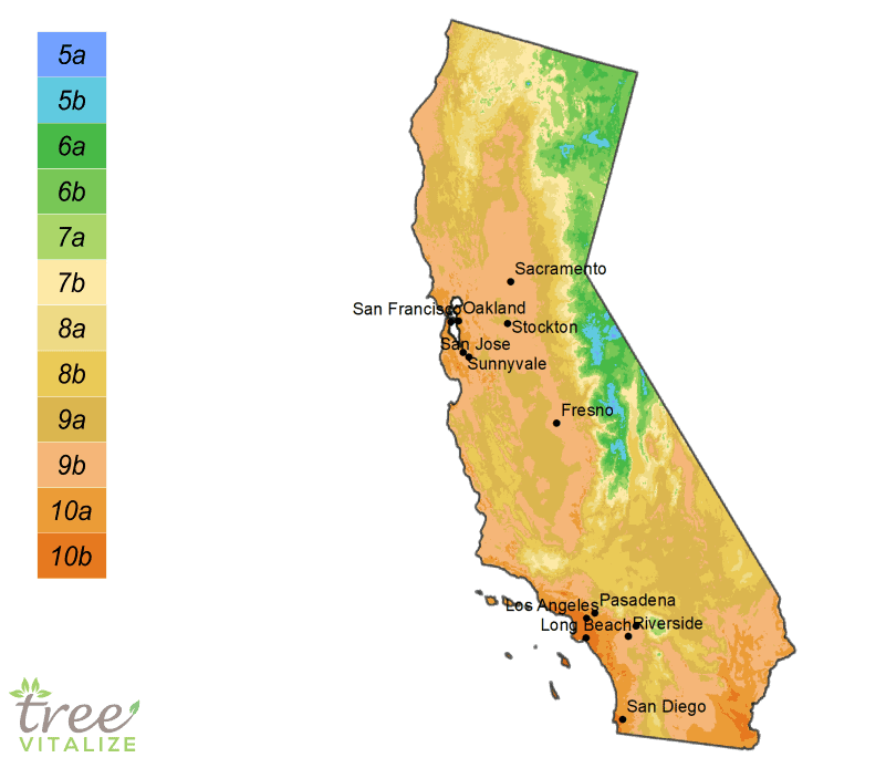 Planting Zones California Hardiness Gardening Climate Zone